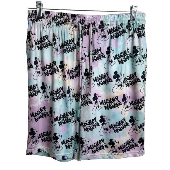 Disney Mickey Mouse Pastel Tie-Dye Lounge Shorts, Mens Large - Picture 2 of 9